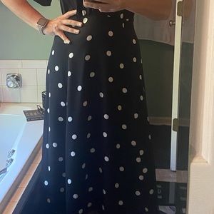 NWT-Ann Taylor size 10 Black Dress with white polka dots! Classic!